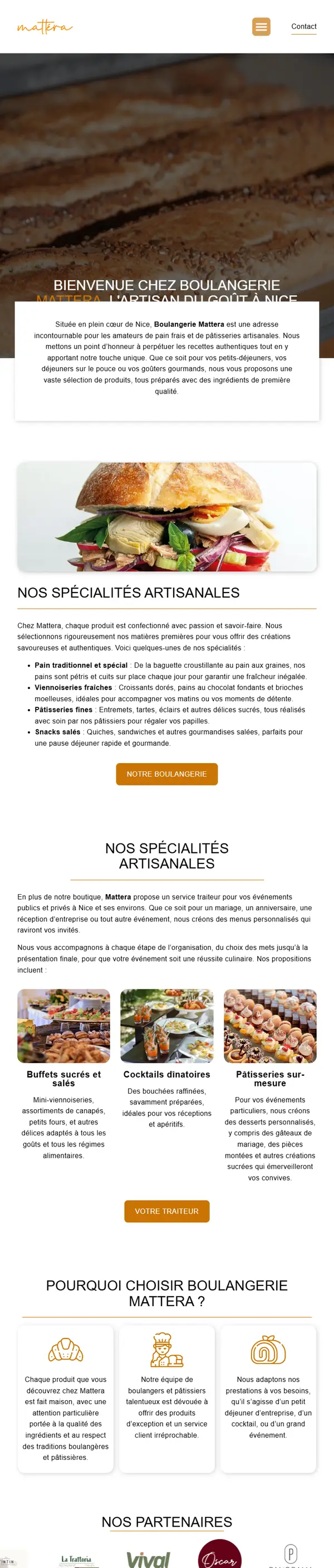 Site internet de Boulangerie Mattera